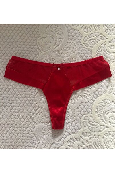 MAANGE Saten Tül Detaylı Tanga