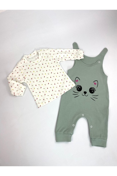 bebekyol بذلة طفلة مطبوعة على شكل قطة