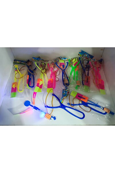 ASLANKAR 2 renkli yeni model LED ışıklı eğlenceli lastik sapan 10 adet.