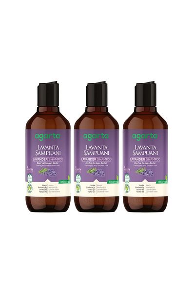 Agarta Lavender Natural Shampoo - 400 ml X 3 Pieces