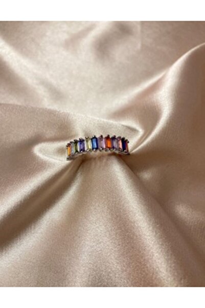 RGAccessories Adjustable Stylish Ring with Colorful Stone Detail