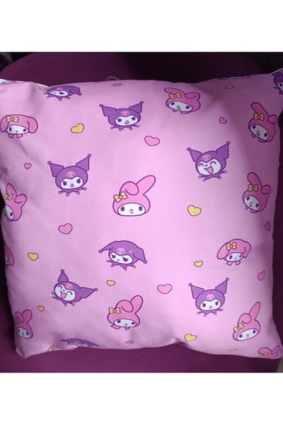 galaxyboutique Kuromi&My Melody Printed Mini Square Pillow
