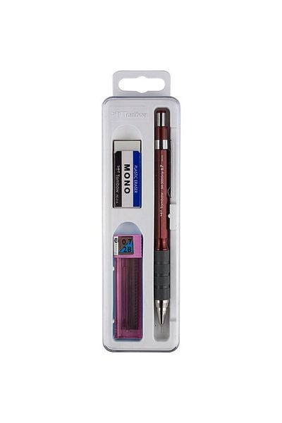 Tombow Sh-300 0.7mm Set with P.Box Claret Red