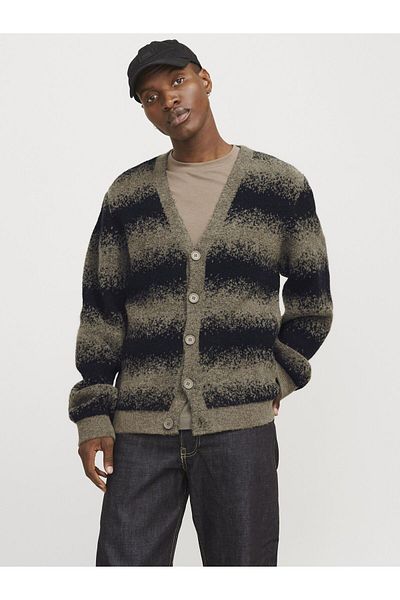 Jack & Jones Premium Strickjacke Gestreift Strickjacke