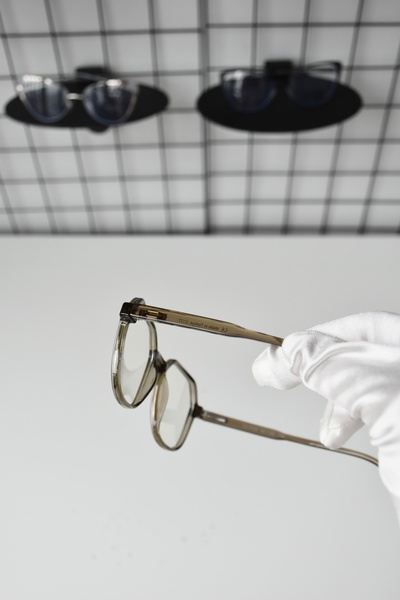 LOOKUP NEW Dustin Green Bone Polygonal Clear Tr90 Women Men Unisex Blue Screen Goggle Eyewear