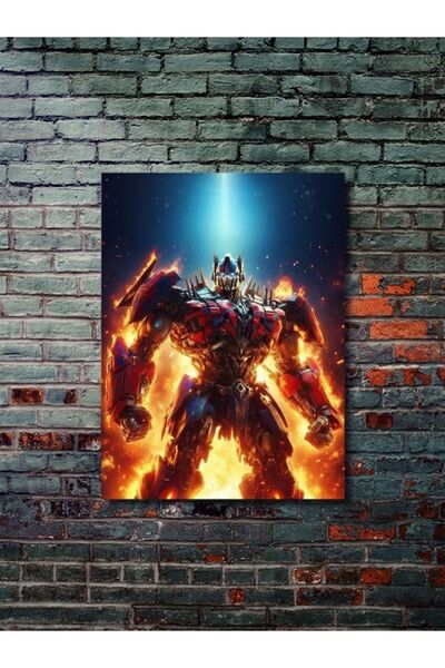 ZNC Optimus Prime - Transformers - Dizi, Film ve Karakter Özel Tasarım Poster Serisi, Eşsiz Tasarım,