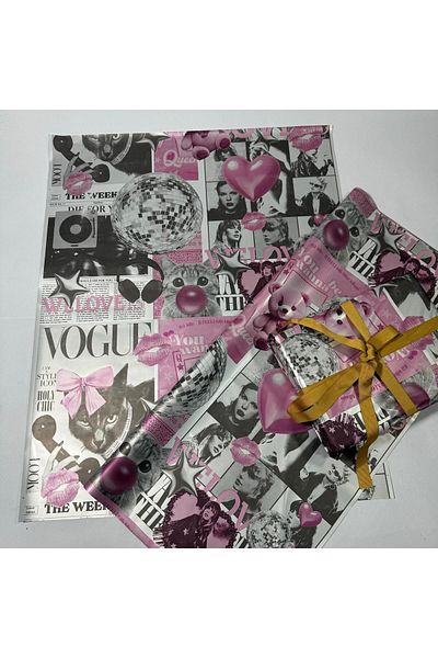 weloveis ''Young Lovers'' 55X70Cm Luxury Metallized Flower Bouquet - 10 Sheets Packaging Material