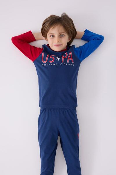 U.S. Polo Assn. 1919 Authentic Brand Erkek Çocuk Uzun Kol Pijama Takım