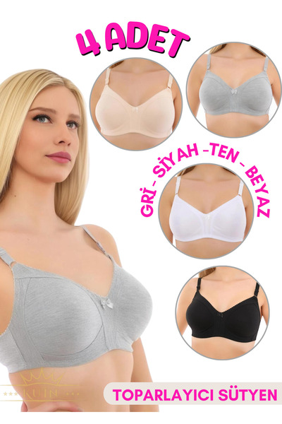 KUIN Women's Plus Size Cotton Gathering Combed Cotton Gathering Bra (Economic...