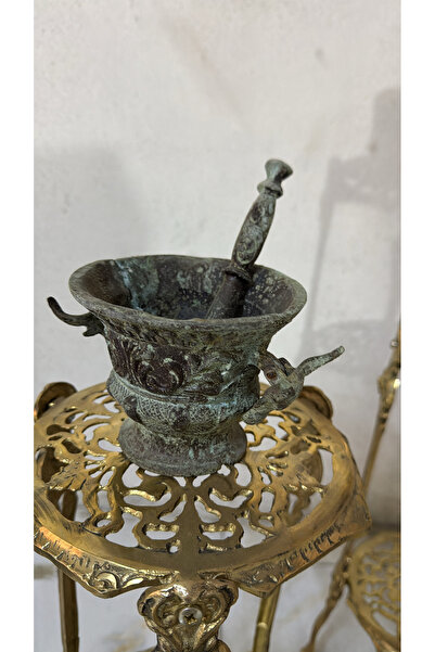 hediye ESTERHOMEDECOR pirinç dekoratif eskitme havan