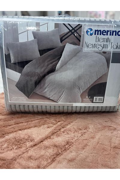 Eternity Merinos Eternity Double Person Plush Grey 4-Piece Diaper Set with Haktan