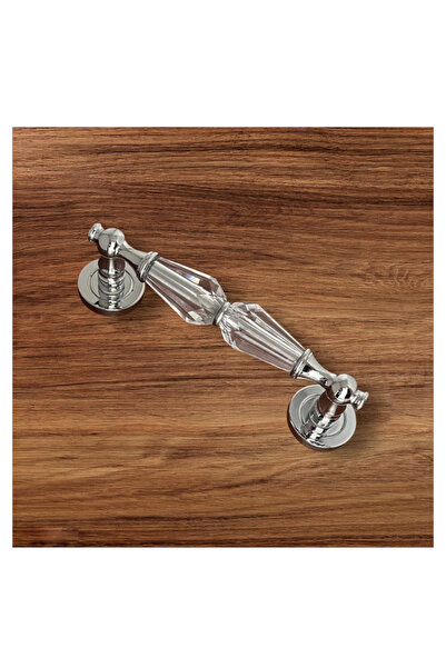 KOLDOOR 1 τεμ. Willow Crystal Glass Χρώμιο Συρόμενη λαβή πόρτας