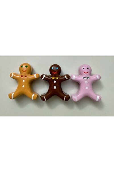 Minihobiev Bisküvi adam , yılbaşı magnet , set , buzdolabı süsü , mıknatıs