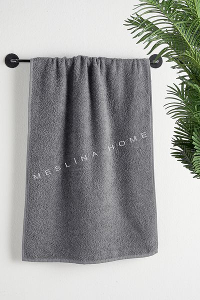 Meslina Home 50X90 cm Hand Towel Hairdresser Sports Towel Gray |   Drying Cloth |   Hand and Face Towel