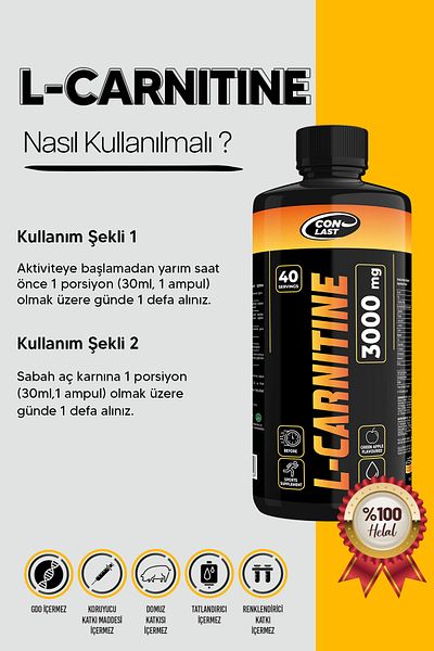 Conlast L Carnıtıne 3000g Green Apple/Creatine120G