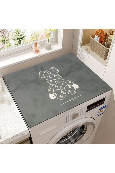 Else Dekor Drying Dishwasher - Laundry Cover, Liquid Proof Non-Slip Washable Protection Mat