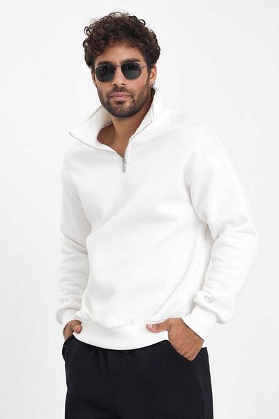 Lenasso Men's Stand Collar Sweatshirt