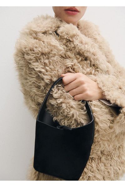 MANGO Woman Leather Clutch Bag