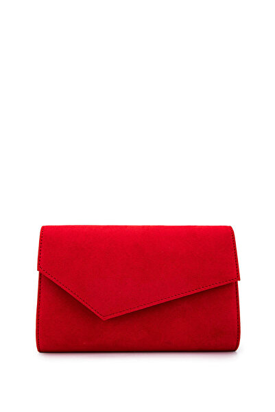 Tamer Tanca Women's Vegan Red Suede Shoulder Bag