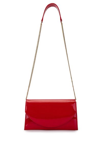 Tamer Tanca Women's Vegan Red Patent Leather Shoulder Bag