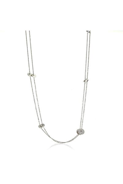 Söğütlü Silver Kadın Dövme Modeli Pullu Kolye SGTL6798