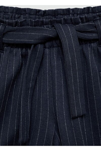 MANGO Kids Kemerli Çizgili Şort