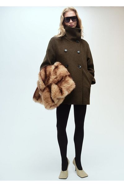 MANGO Woman Double-breasted wool coat