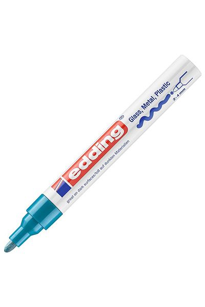 Edding 2-4 mm Light Blue Round Tip Marker Decor Paint - 750Cr