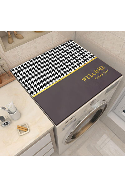 Else Dekor Drying Dishwasher - Laundry Cover, Liquid Proof Non-Slip Washable Protection Mat