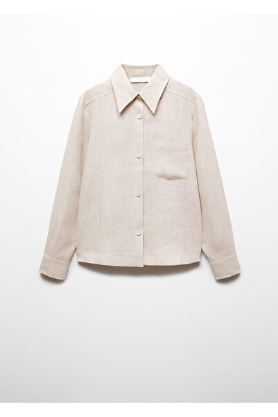 MANGO Woman %100 keten gömlek