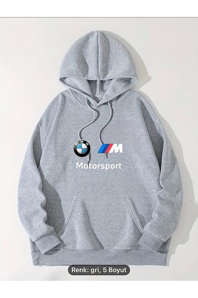 NEW TRENDY COLLECTİON BMWmMotorsport Φούτερ με φλις 2 κλωστών με μεγάλο σχέδιο εποχιακό καγκουρό