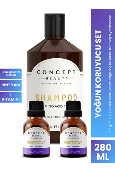 Concept Beauty شامبو العناية بالشعر الوقائي المكثف - شامبو طبيعي عضوي خالٍ من...