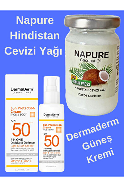 Napure زيت جوز الهند 100 جرام Dermaderm Sun Blemish Cream 100 مل
