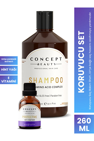 Concept Beauty شامبو الحماية للعناية بالشعر - شامبو عضوي طبيعي خالي من الأملا...