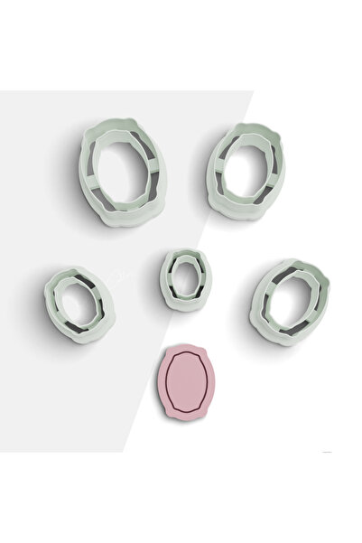 brocutters قالب قطع من طين البوليمر على شكل إطار الحنين، قالب حلق، قاطع طين ع...