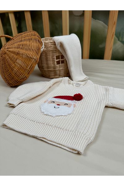 Nipperland Baby Christmas Set Santa Claus Set Organic Cotton Knitwear Set