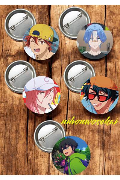 nihonwosekai 5 ADET SK8 The Infinity Anime Buton Rozet 37mm