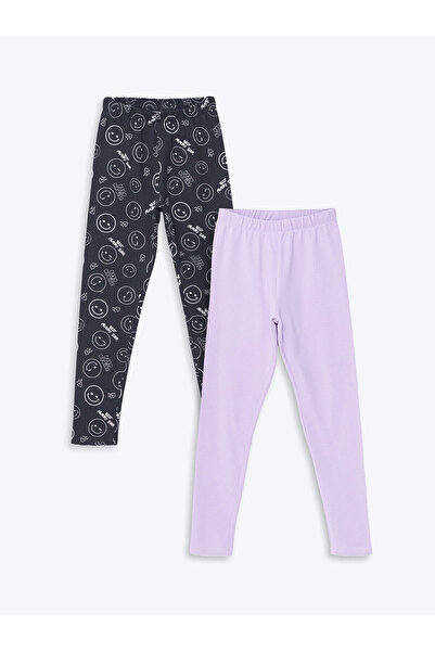 LC Waikiki LCW Παιδικό ελαστικό κοριτσίστικο κολάν μέσης 2 τεμαχίων