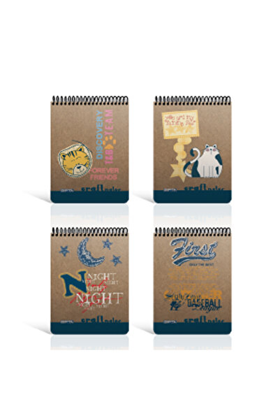 Gıpta Spiral Notebook Craft - Hard Cover, Checkered Design, 100 Yp A6 1790