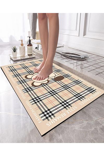 Else Dekor Water Absorbent Shower Front Patterned Printed Bath Mat Toilet Seat One Piece Animal Bathroom Rug