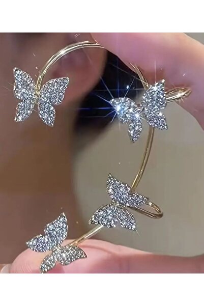 Dgt Luxury Kelebek Klipsli Kulak Kelepçe Küpe