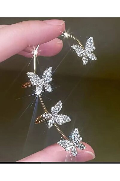 Dgt Luxury Kelebek Klipsli Kulak Kelepçe Küpe