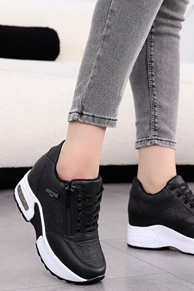 GİNZA SHOES Mdln 1508 Hidden Heel Zipper Casual Sneakers