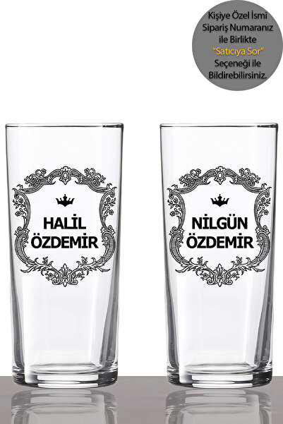 KadehSepeti Kişiye Özel Arma 2'li Rakı Bardağı