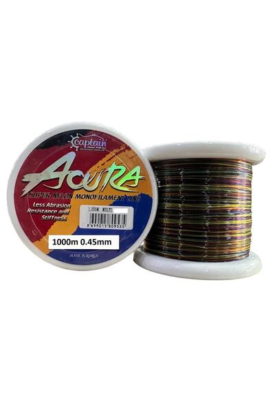 CAPTAIN Acura 0.45mm 1000 Metre Monofilament Bobin Misina Multi Color