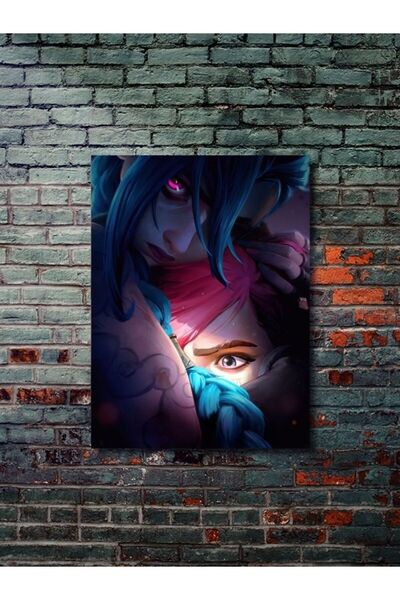 ZNC Jinx & Vi - Arcane - LOL - Oyun Posterleri, Özel Tasarım Kağıt Poster