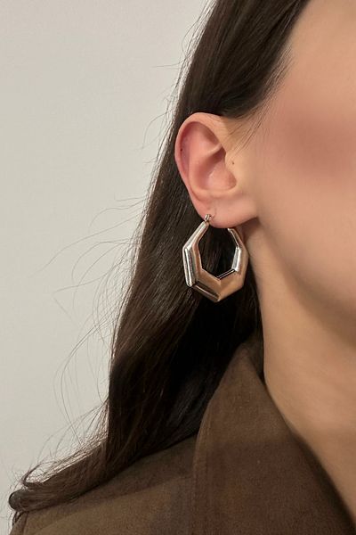 Okko Store Steel Geometric Model Earrings