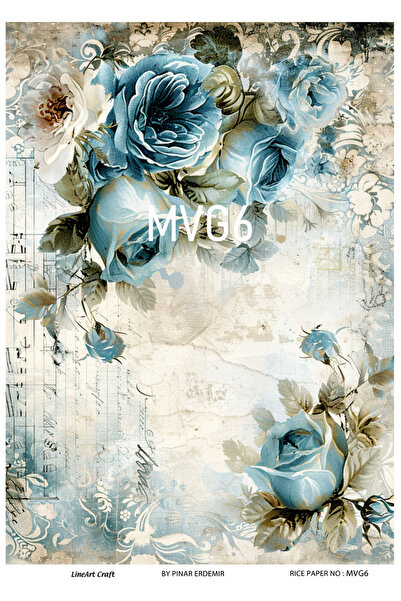 LİNEART Lineart Pirinç Dekopaj Kağıdı No:MVG6- 29x42cm