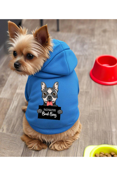 petite pati Blue Gray Kopek Printed Dog Apparel Sweatshirt