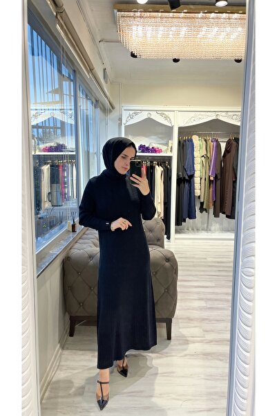 Invee Invee 6954 Wool Blend Knitwear Dress - Black